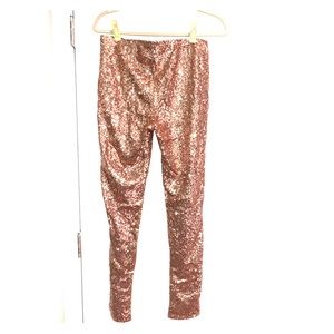 Rose Gold Sequins Leggings